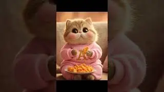  ⚠️ Crunch alert Cute Baby Kitten Eats Snacks With Tiny Paws| The Cutest Crunch Ever!@PawTokDaily 