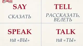 SPEAK TALK TELL SAY. ВСЁ ПРОСТО.  Урок английского языка для начинающих.23