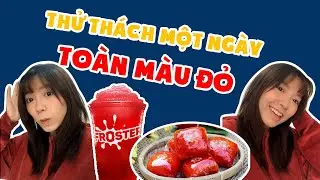 Thử Th&aacute;ch Một Ng&agrave;y To&agrave;n M&agrave;u Đỏ | P&iacute;t Ham Ăn | #Shorts
