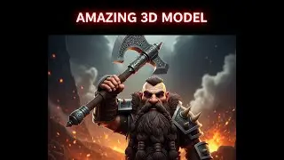 🔥 Unleash the power of this epic 3D warrior! 🔥#Assethut #shorts #youtube #3d