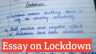 10 Lines Essay On Lockdown//English Essay//Lockdown
