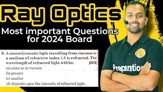 Mcq-6: Ray Optics Important questions for board : a monochromatic light travelling from vacuum to a
