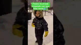 Passeio no parque congelado com meu filho Daniel🥶🇷🇺 #short