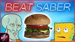 BEAT SABER | Preparing the Krabby Patty!