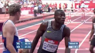 22 Kerron Clement wins 400m Hurdles   London Diamond League 2016 HD