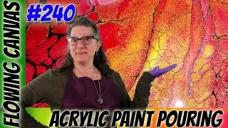 (240) Red Passion ~ Swipe Technique ~ Acrylic Pouring Fluid Art