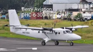 Berry Aviation DHC-6-300 Twin Otter N675BA Takeoff from Zamboanga City