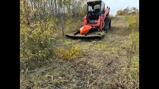Clearing Fence Line Brush with the Skid Pro GB2 Brush Cutter