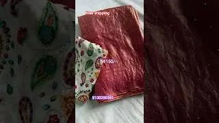 Space Soft Dual Shad Saree Siroski Work With Postion Digital Print Blouse #daanvifashionfusion