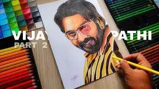 Brustro Colour Pencil Drawing ll Vikram movie ll Chandan drawing ll Vijay Sethupathi sir 🔥PART 2