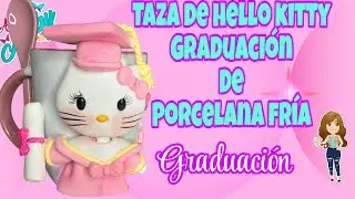 Taza de hello kitty de graduación de porcelana fría ! 
