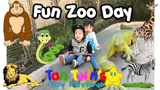 KIDS FAMILY FUN at the ZOO Lots of Animals CHILDREN TODDLERS TAN TWINS TOYREVIEW
