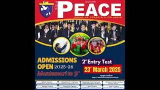 The PEACE Group of Schools & Colleges #admissionsopen  #school