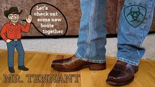 Ariat Bench Made Stilwell Cowboy Boot Saddle Brown Unboxing and First impressions
