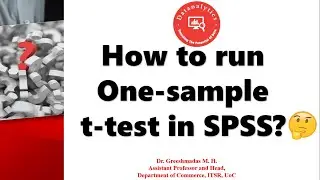 How to run one-sample t-test in SPSS | Explanation and Interpretation of one-sample t-test | SPSS |