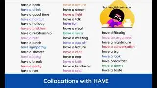 Collocation with Have List (PDF)