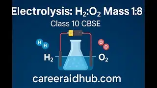 Electrolysis of Water: Why Mass Ratio CBSE 10th Standard Science   Chemistry Questions 1