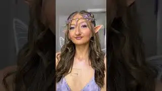 Purple fairy crown glow-up #fairycore #purpleeyeshadow #fairymakeuplook