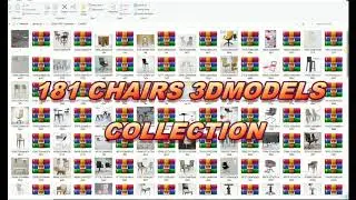 DOWNLOAD 181 CHAIRS 3DMODELS COLLECTION