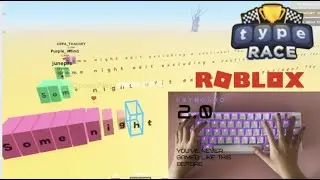 TRYING MY NEW CLICKY KEYBOARD PLAYING TYPE RACE roblox                                #asmroblox