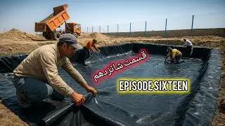 Lining the Pool: Workers Preparing for the Final Waterproofing