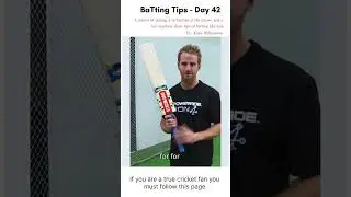 Batting Tips - Part 42 Bat with calm and control like Kane Williamson.