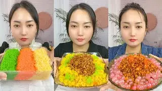 Rainbow Fish Roe ASMR Eating Sounds | Colorful Texture Mukbang #313