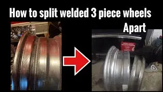 CUTTING APART welded 3 PIECE WHEELS (work wheels)