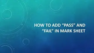 Add Pass Fail in remarks using formula | #excel | #shorts