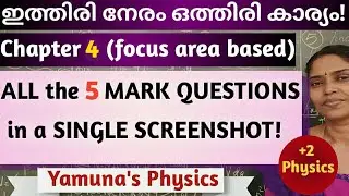 CHAPTER 4 :ESSAYS MADE SIMPLE : (FOCUS AREA BASED)  :PLUS TWO PHYSICS  :( മലയാളം)