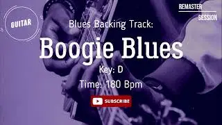BOOGIE Blues Backing Track GUITAR Jam in D