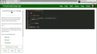 [FCC Walkthrough] - Sum all in Array (Intermediate Algorithm)