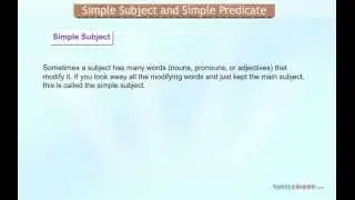 What are Simple Subjects & Simple Predicates? *Grammar for Kids*
