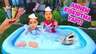 ELİF SİNEM VE BABASI BAHÇEDE HAVUZDA UYUDU ‼️ ANNESİ HAVUZA KÖPÜK DÖKTÜ !! KIŞKIRTMA VAR !!