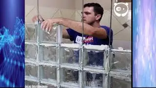 How to build a glass brick shower