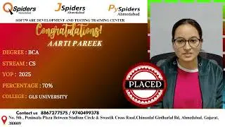 Placement Journey of BCA graduated as Software Engineer QSpiders | Ahmedabad