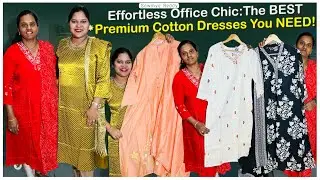 ✨ Effortless Office Chic: The BEST Premium Cotton Dresses You NEED!