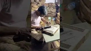 Skilled worker is making block prints for fabric printing, look at the detail! Jaipur India 4/2025