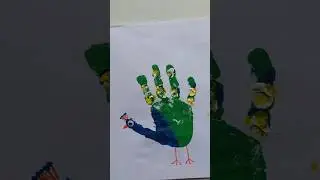 Handprint Peacock Art for Kids | Fun Fingerprint Craft Tutorial