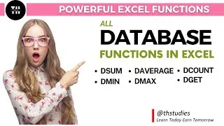 Database Functions in Excel | DSUM, DAVERAGE, DCOUNT, DMIN, DMAX, DGET explained in Urdu/Hindi