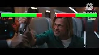 Bullet Train (2022) - Ladybug vs Lemon with healthbars