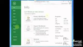 Protecting, Saving, and Sharing Workbooks Tutorial in Microsoft Excel 2013