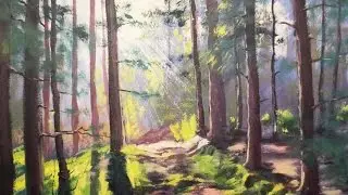 Пишем акрилом дорогу в лесу! #акрил #рисуем #acrylicpainting #VitalyRogovtsov