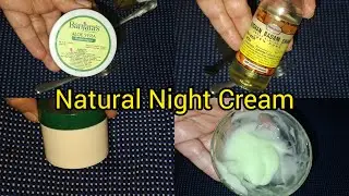 Homemade Night Cream with Aloe Vera, Almond & Olive Oil | Glowing Skin Cream at Home