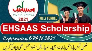 Ehsaas undergraduate scholarship program 2021 Open | scholarship for mbbs in pakistan | new update