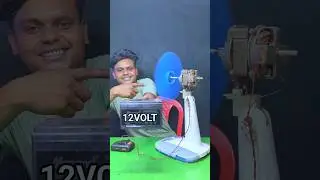 making homemade 12VOLT DC FAN + rechargeable 💪 #shots #project #experiment #sujanexperiment