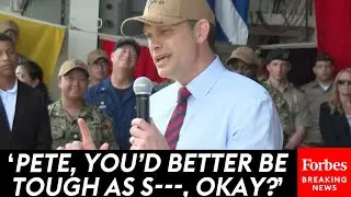 Hegseth Breaks Out His Dead-On Impression Of President Trump, Makes Troops Laugh