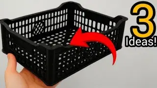 3 ideas with plastic boxes, turn a plastic box into a beautiful piece of interior design! 😍♻️