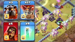 Invisibility Super Wizard Blimp Attack With LavaLoon!! Th15 Attack Strategy - Clash of Clans TH15