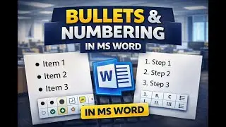 How to Use Bullets and Numbering in MS Word | Beginners Guide